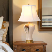 Ceramica | Elegant Black Gold Gradient Vase Table Lamp 1