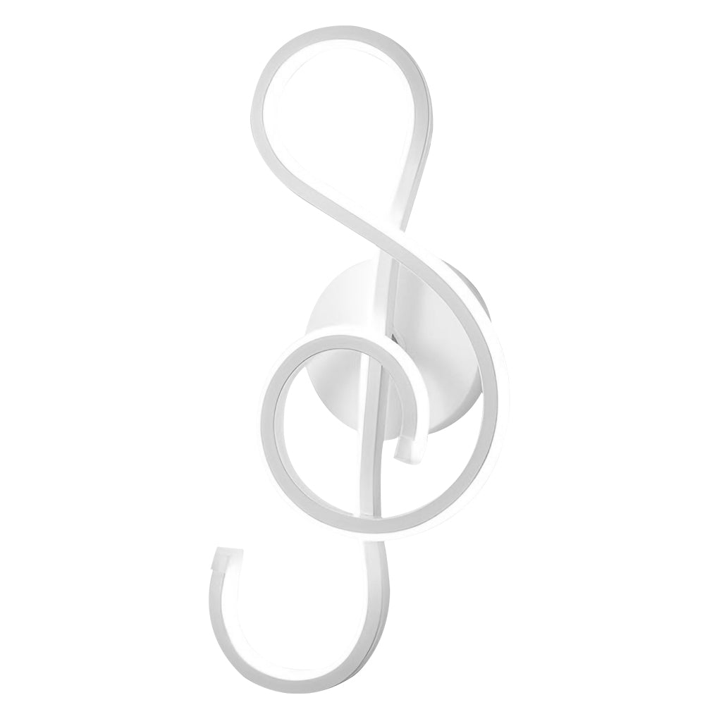 Freyza - Musical Note LED Wall Sconce – Modern Artistic Music Decor Wall Lamp (Black/White)
