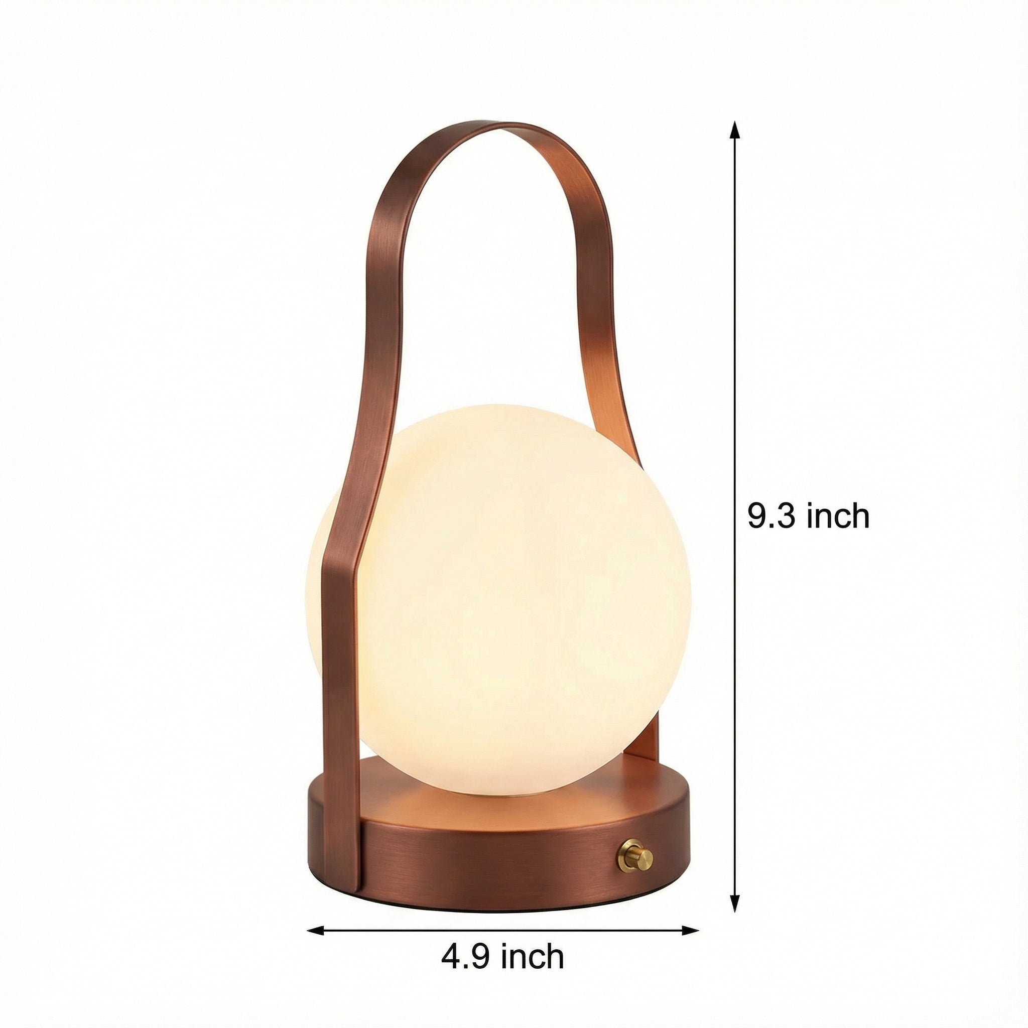 Freyza - Rechargeable LED Table Lamp Cordless Brass Touch Dimmer Lantern 23.5cm / 9.3in