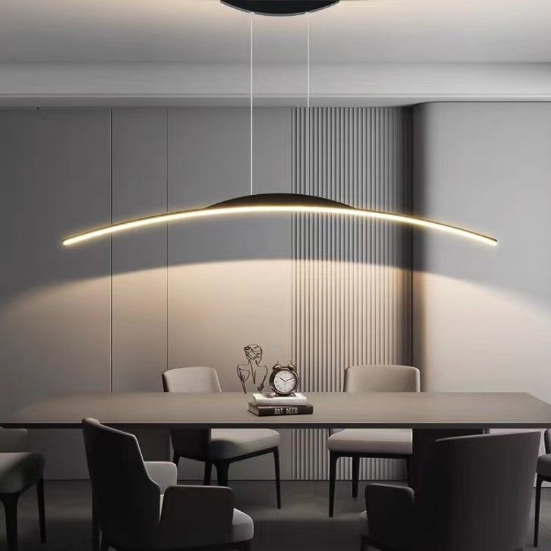Freyza | Floa Minimalist Linear Pendant Light – Minimalist Kitchen Dining Room