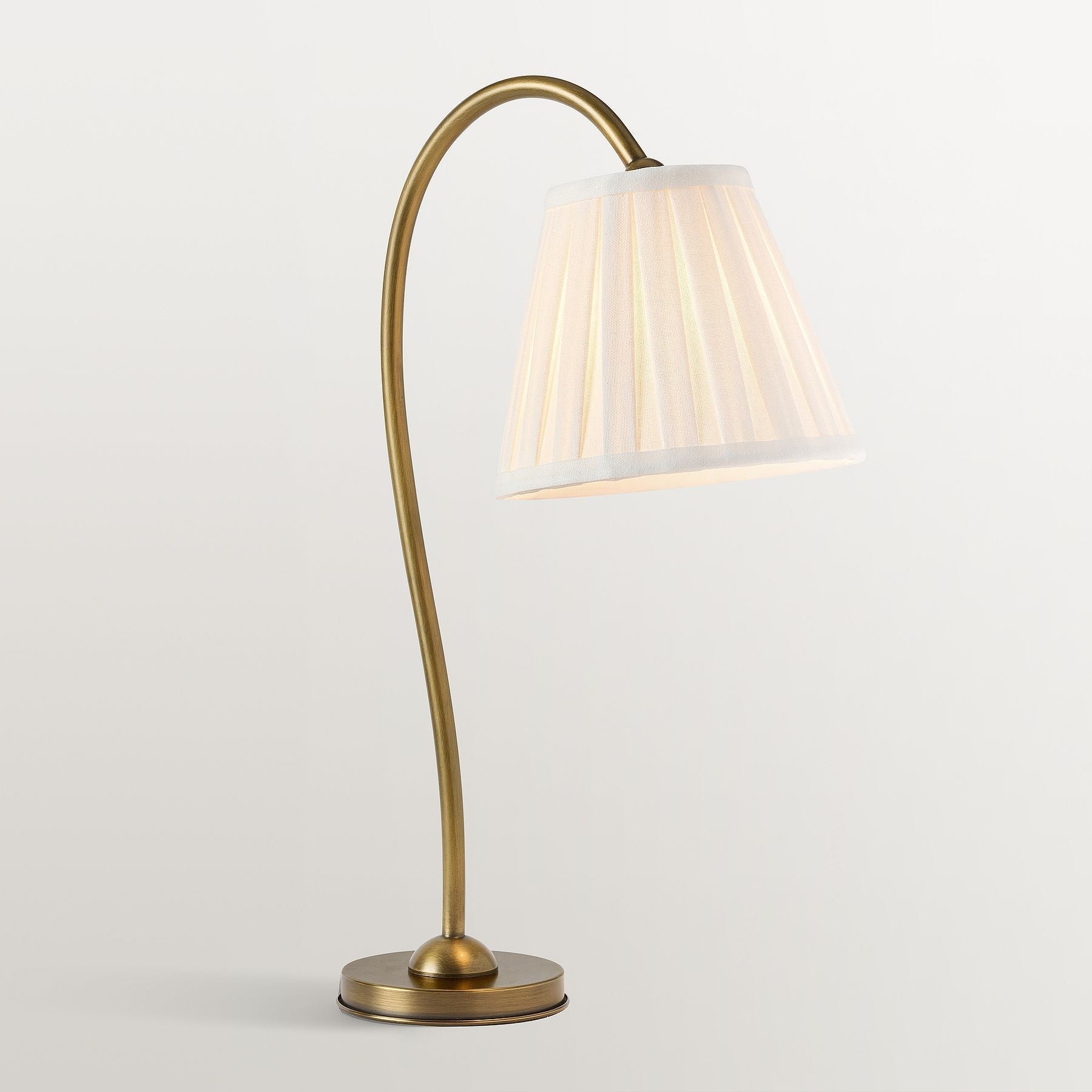 Freyza | Grace Messing Leinenlampenschirm Tischlampe