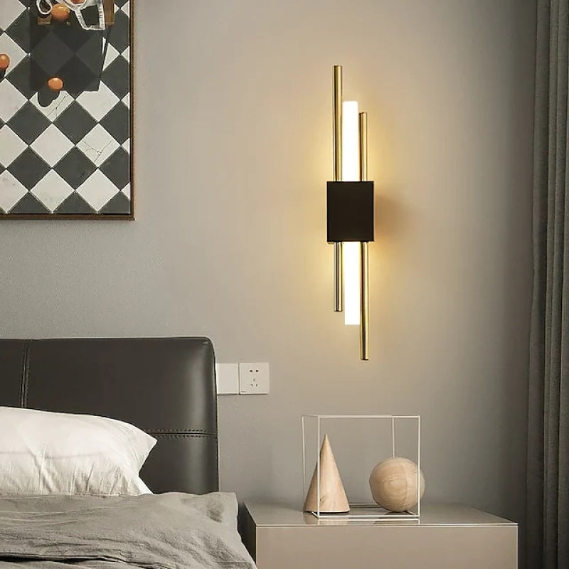 Freyza | Applique murale d’intérieur moderne Dune noire et dorée – chambre et salon modernes