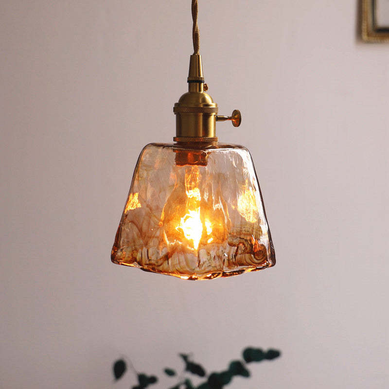 Freyza | Zina Pendant Glass Brass Glass Pendant Light – Kitchen Dining Room