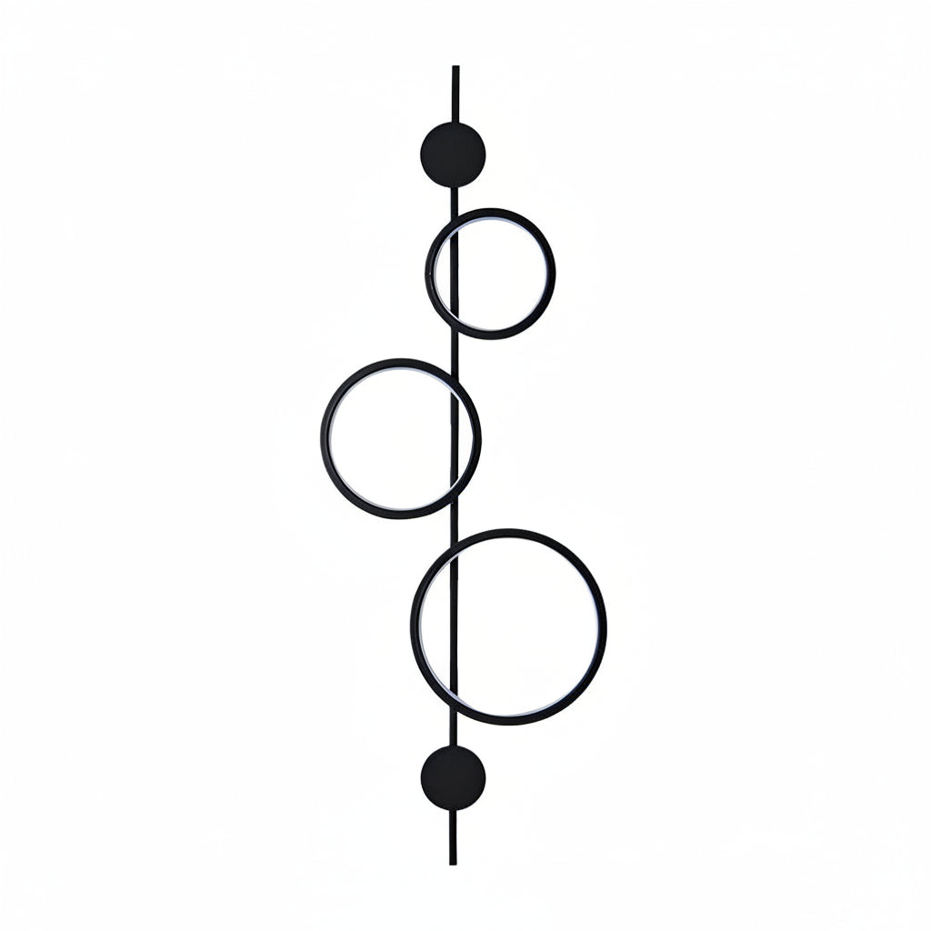 Freyza - LED Wall Sconce Light – Modern Geometric Circles Linear (106x35cm / 41.7x13.8 in)