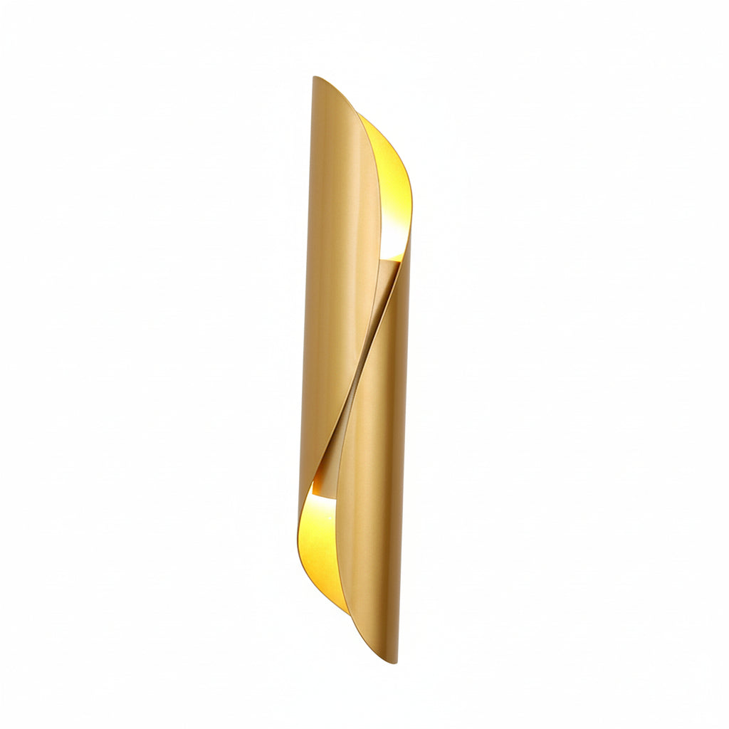 Freyza - Nordische Wandleuchte lineare Bogenform Eisen Schwarz Gold G9 50cm / 20in Industrieller Flur- und Nachttischlicht