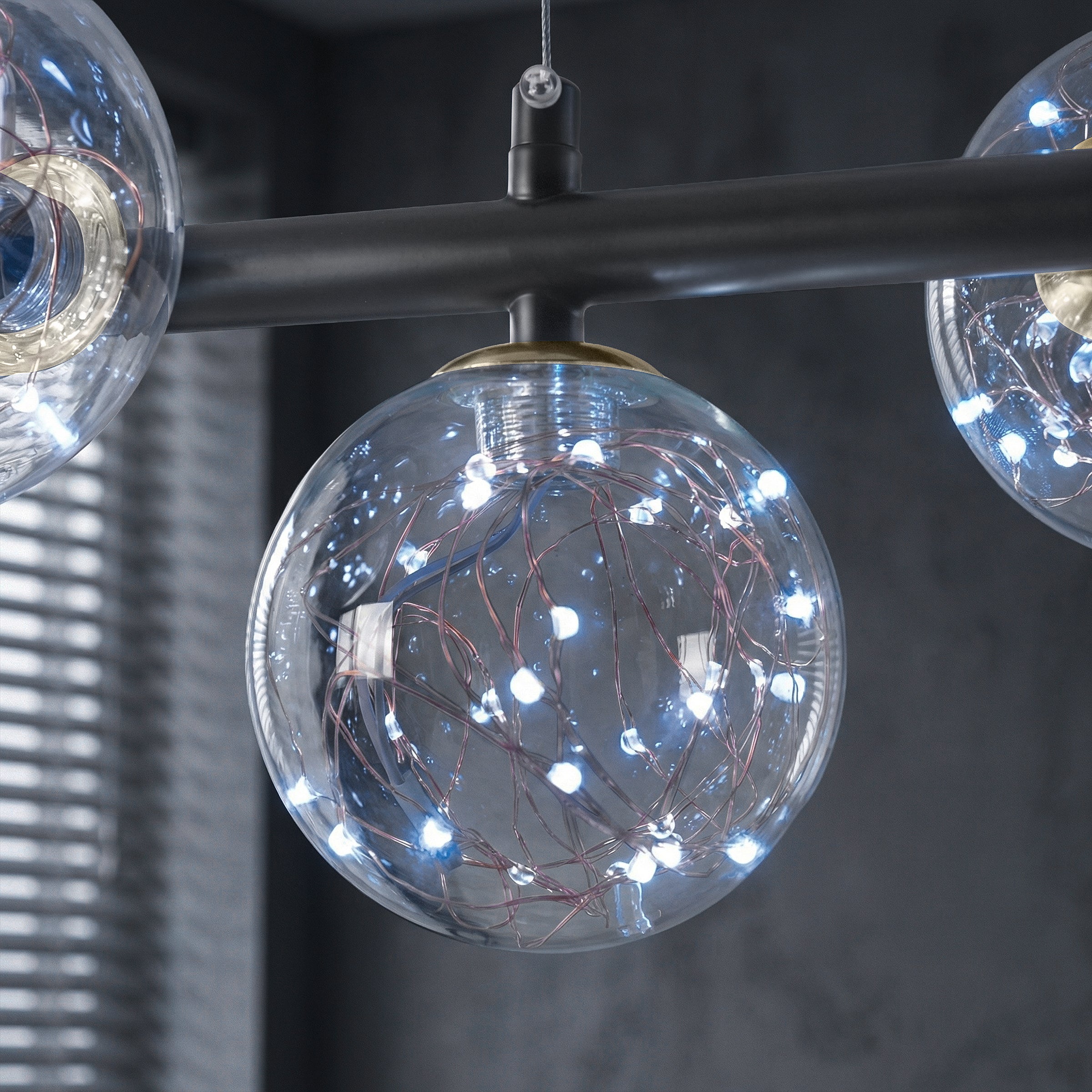 Freyza - Lightsin Cumulus - Modern Metal Chandelier with LED Starry Sky Effect