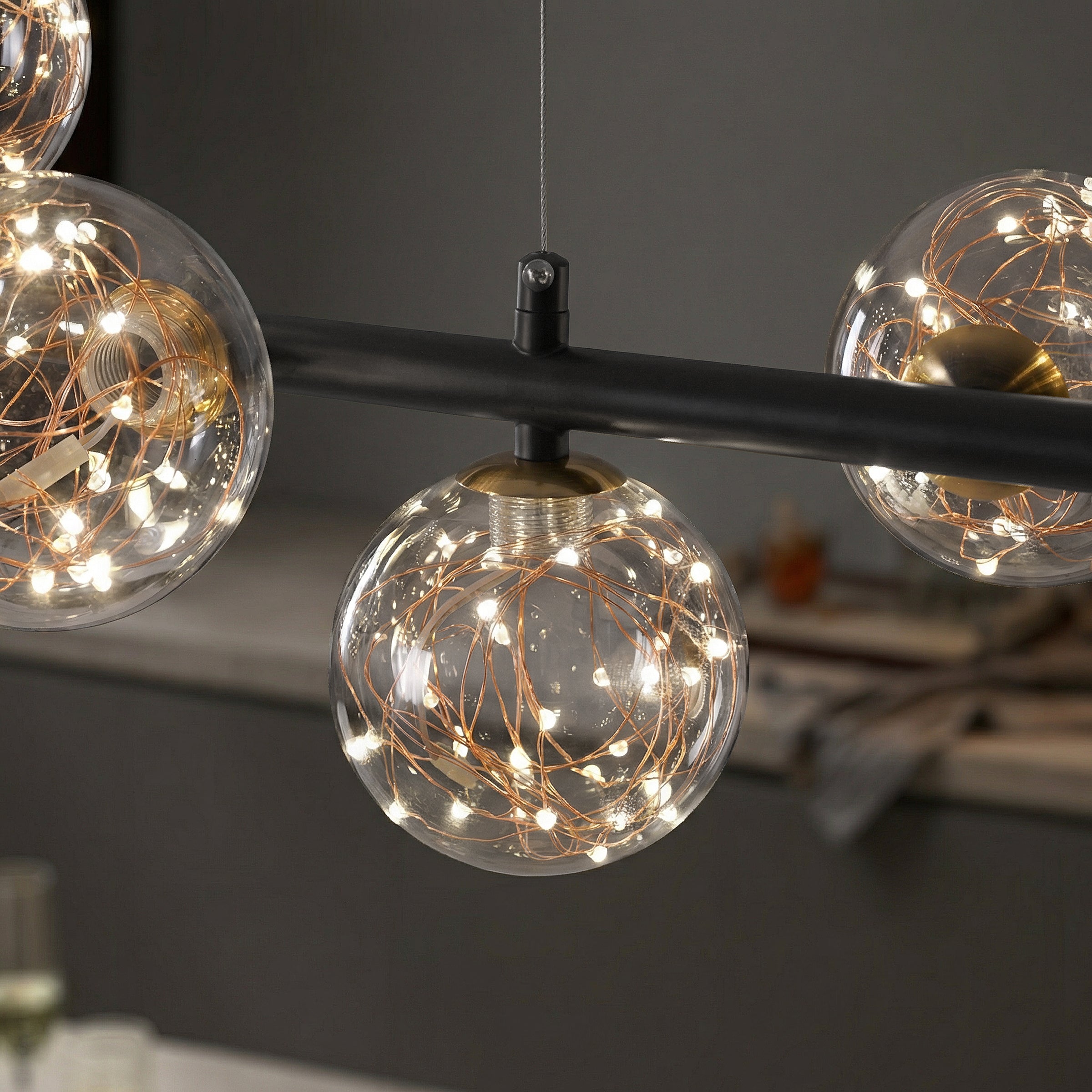 Freyza - Lightsin Cumulus - Modern Metal Chandelier with LED Starry Sky Effect