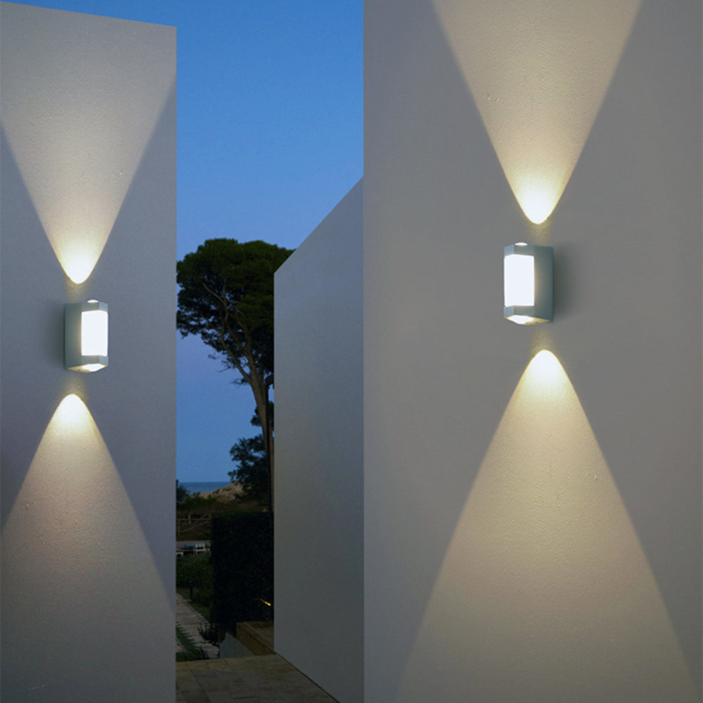 Freyza | Marve Nordic Down Black White Outdoor Wall Light – Nordic Garden Porch Exterior