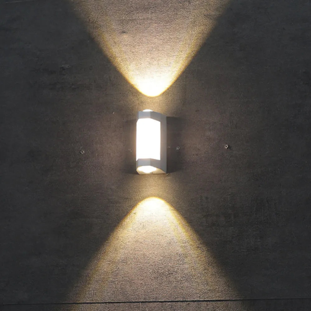 Freyza | Marve Nordic Down Black White Outdoor Wall Light – Nordic Garden Porch Exterior