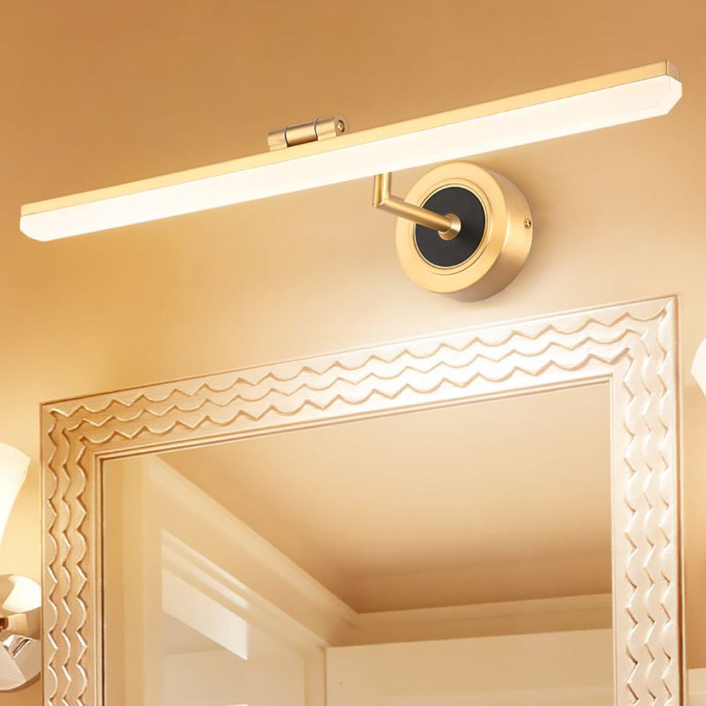 Freyza | Applique de salle de bains noire et dorée – Miroir de salle de bains vintage