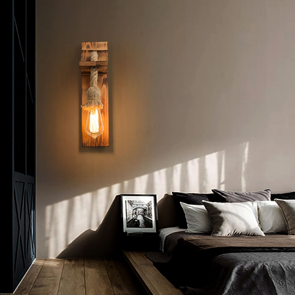 Freyza | Applique murale intérieure en bois – Chambre et salon vintage