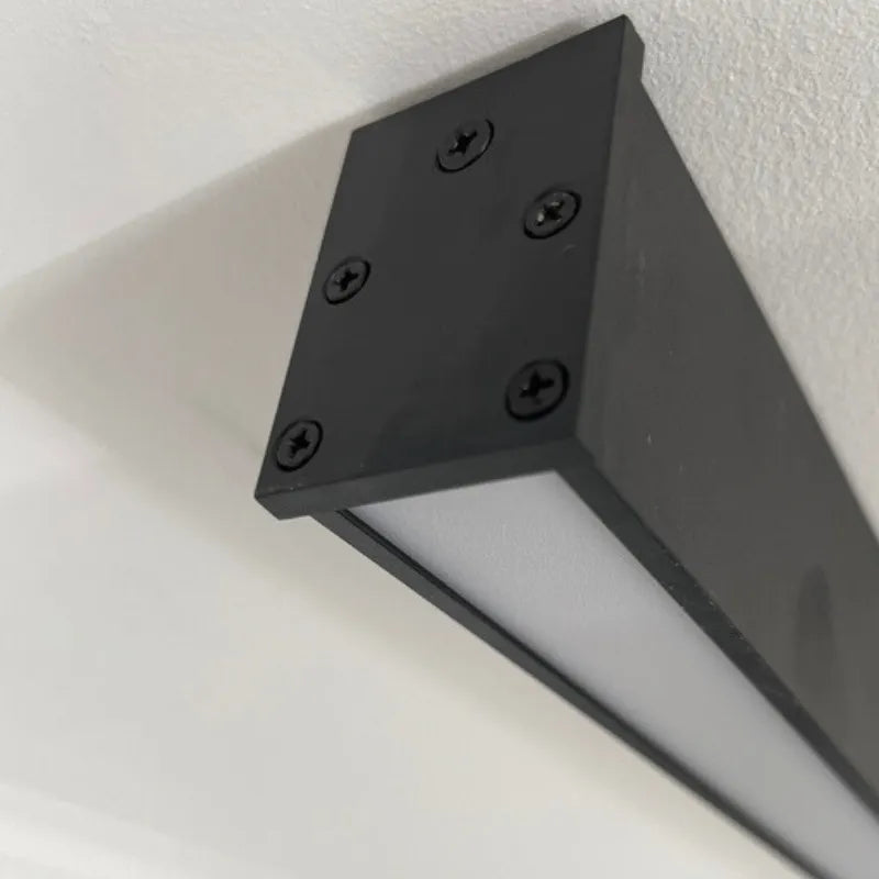 Freyza | Solin lineare schwarze Deckenleuchte zur flächenbündigen Montage – Schlafzimmer, Flur, Küche