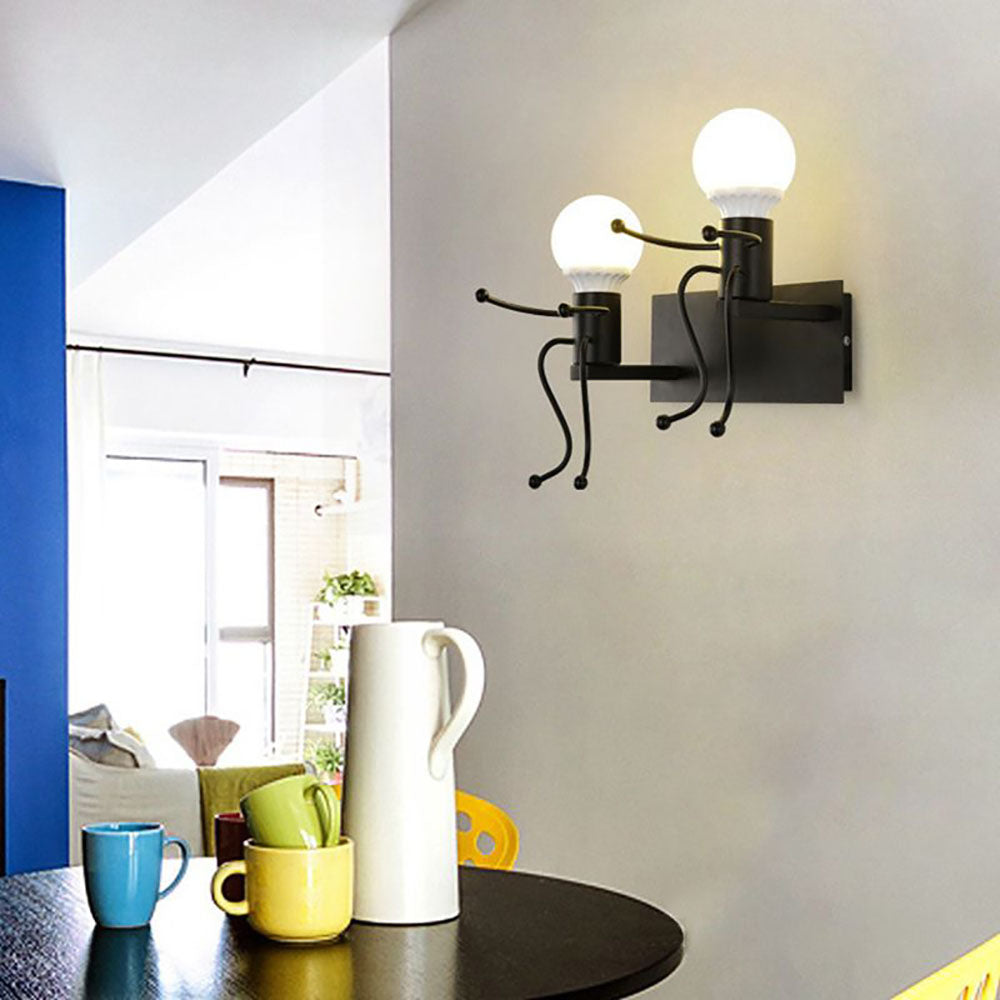 Freyza | Applique murale d’intérieur noire et blanche – chambre et salon modernes
