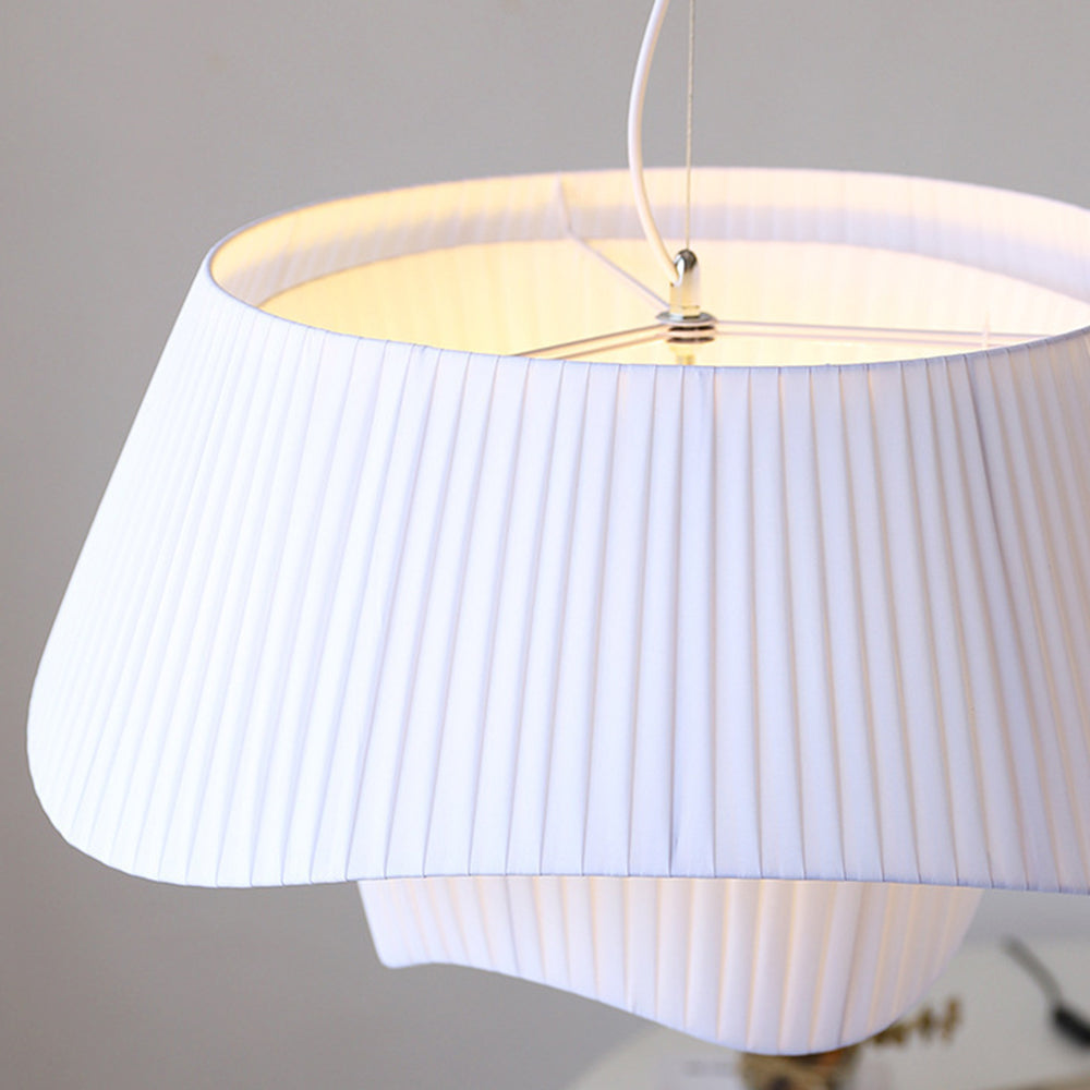 Freyza | White Fabric Pendant Light – Kitchen Dining Room