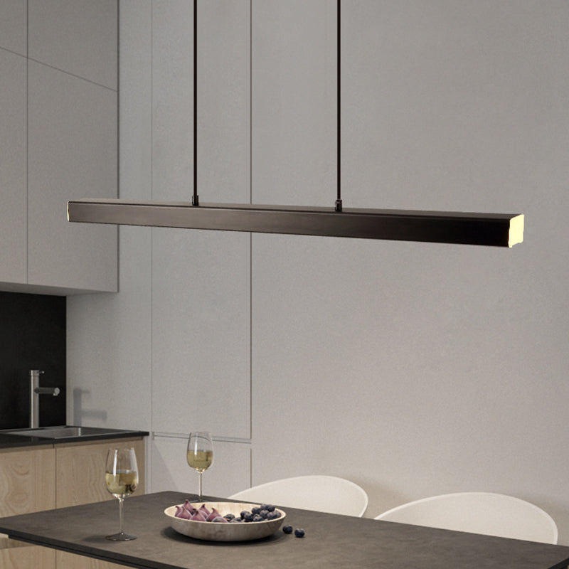 Freyza | Suspension linéaire noire moderne Thala – Cuisine moderne, salle à manger