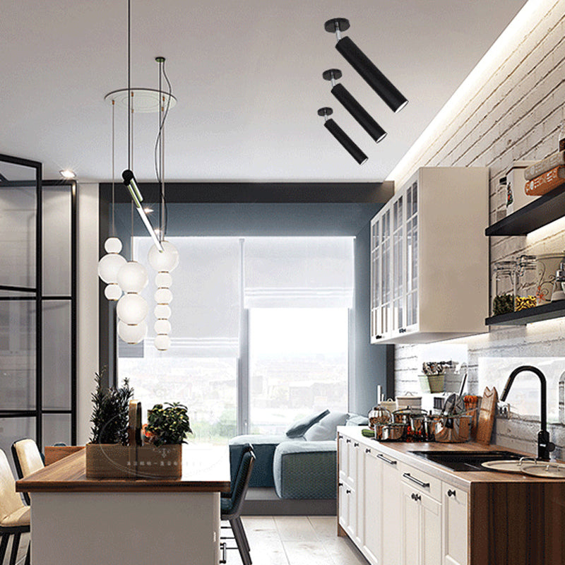Freyza | Plafonnier noir et blanc – Moderne pour chambre, couloir et cuisine