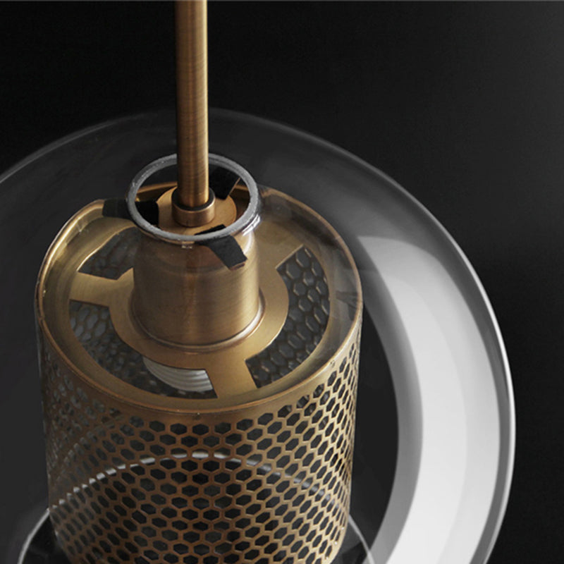Freyza | Hessa Contemporary Golden Gold Glass Pendant Light – Contemporary Kitchen Dining Room