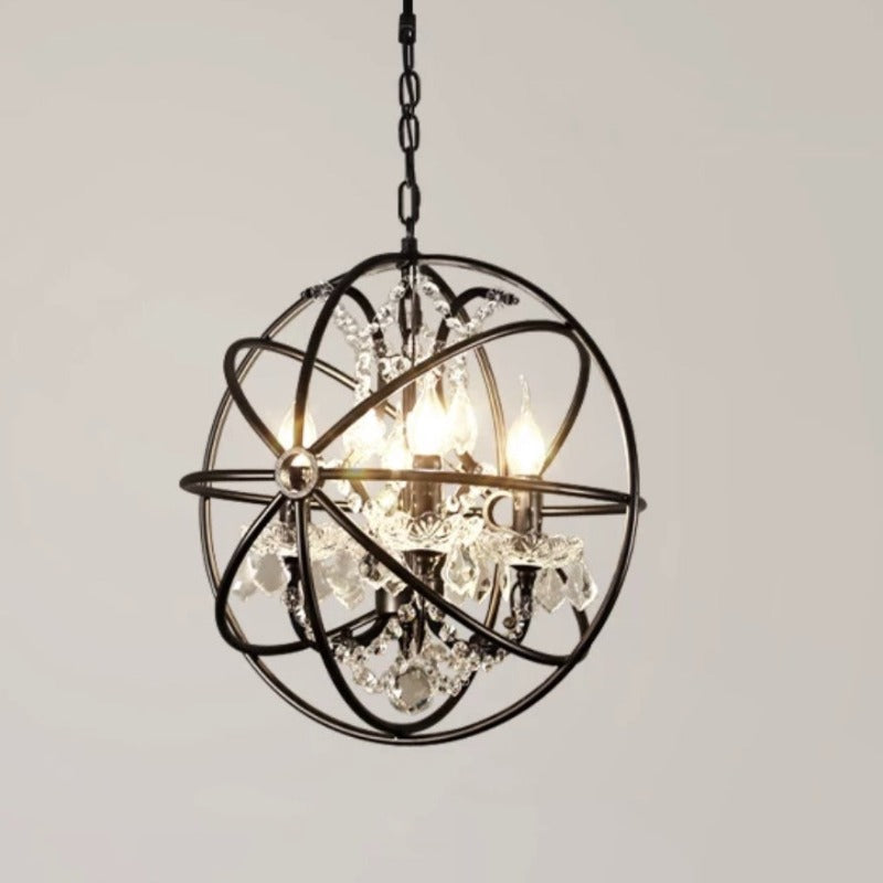 Freyza | Suspension noire vintage rustique Kristy – Cuisine et salle à manger vintage