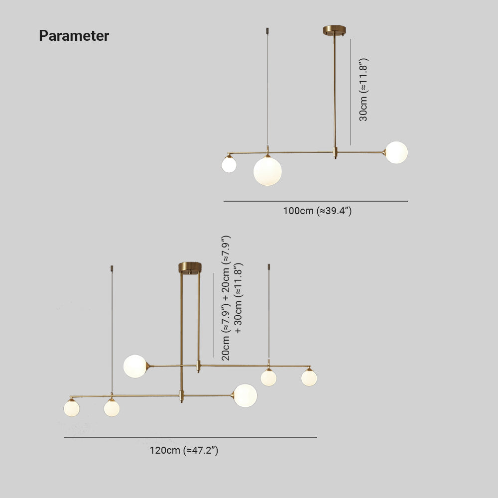 Freyza | Suspension dorée en cuivre – Cuisine moderne et salle à manger