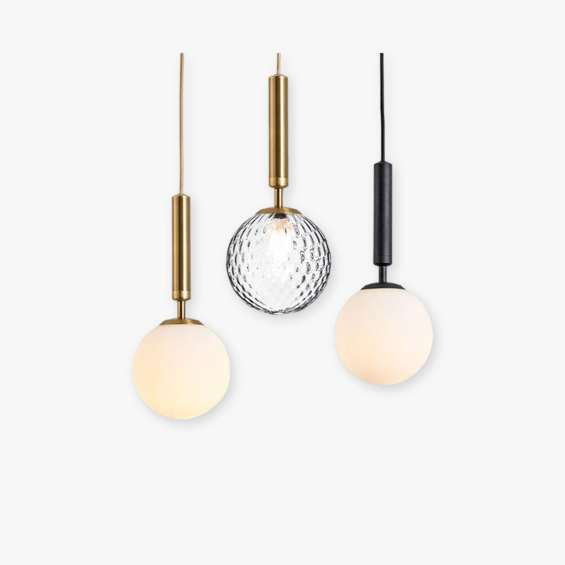 Freyza | Suspension en verre blanc – Cuisine moderne et salle à manger