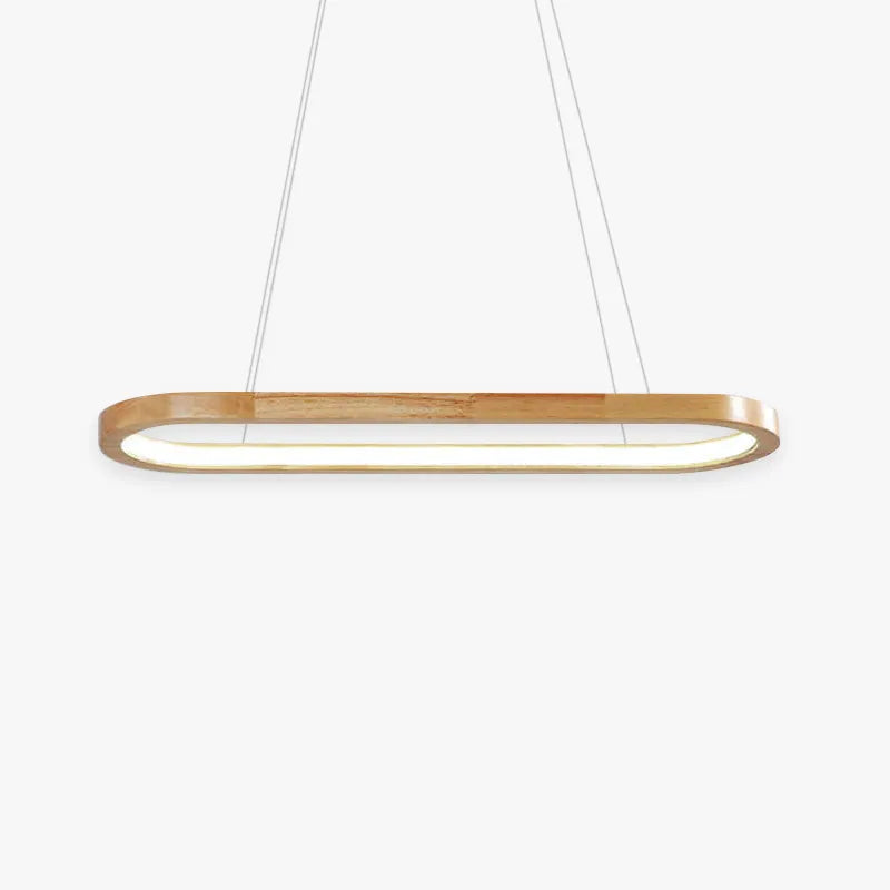 Freyza | Veon Contemporary Oval Wood Pendant Light – Contemporary Kitchen Dining Room