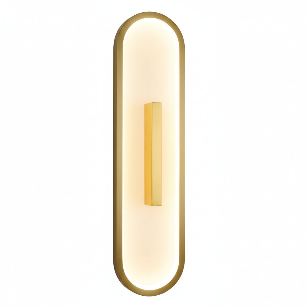 Freyza - LED Wall Sconce Light – Oval Minimalist Aluminum Silicone (40cm / 15.7in)