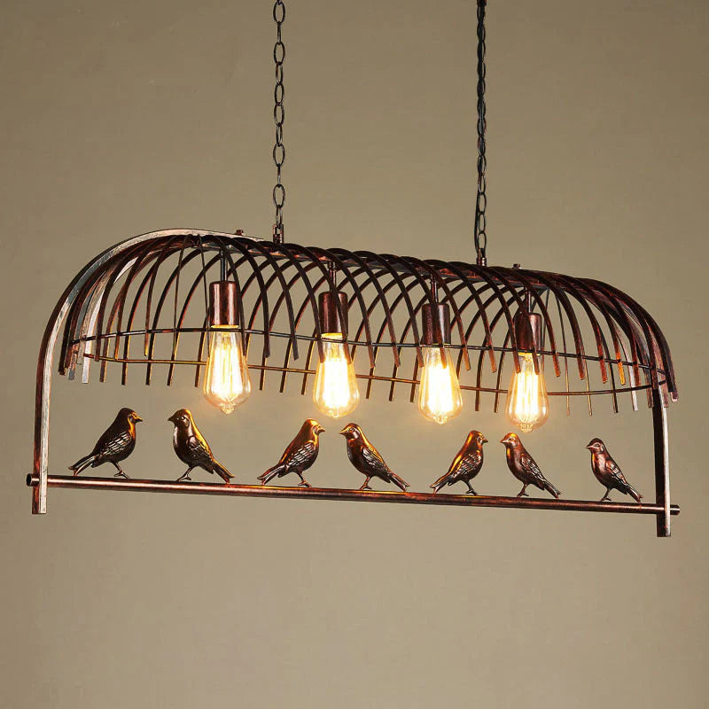 Freyza - AvianElegance | Vintage Inspired Bird Cage Chandelier Light Fixture