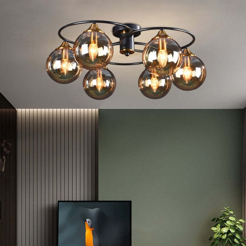 Freyza | Plafonnier affleurant en verre – chambre, couloir et cuisine de style nordique