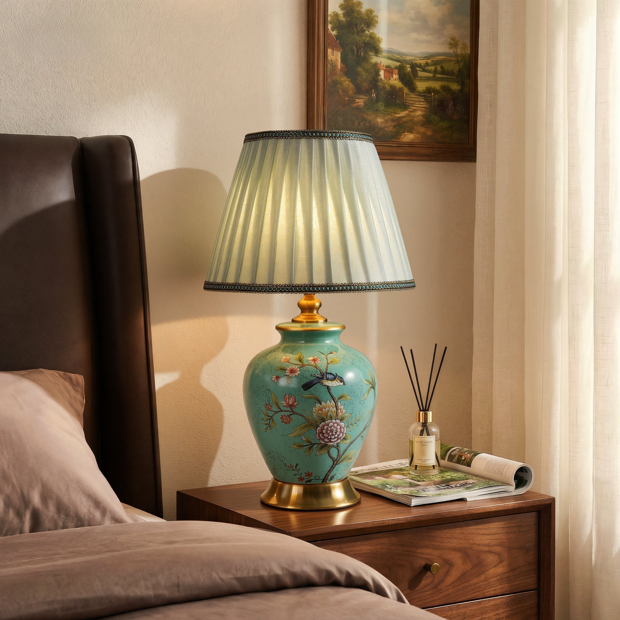 Ceramic Elegance | Timeless Hand-Painted Chinoiserie Table Lamp Collection 3