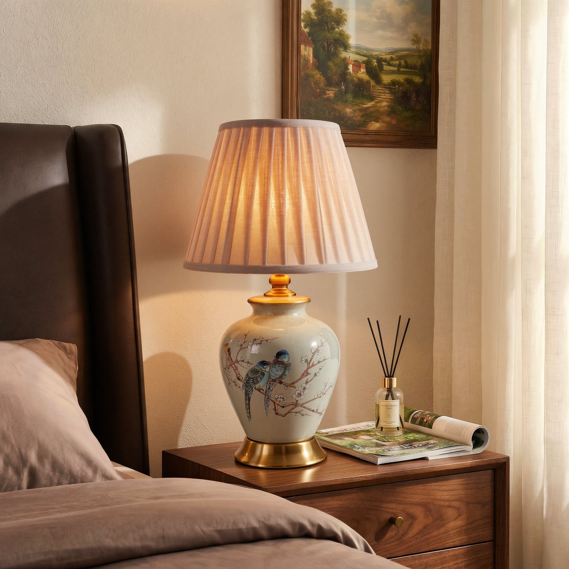 Ceramic Elegance | Timeless Hand-Painted Chinoiserie Table Lamp Collection 12