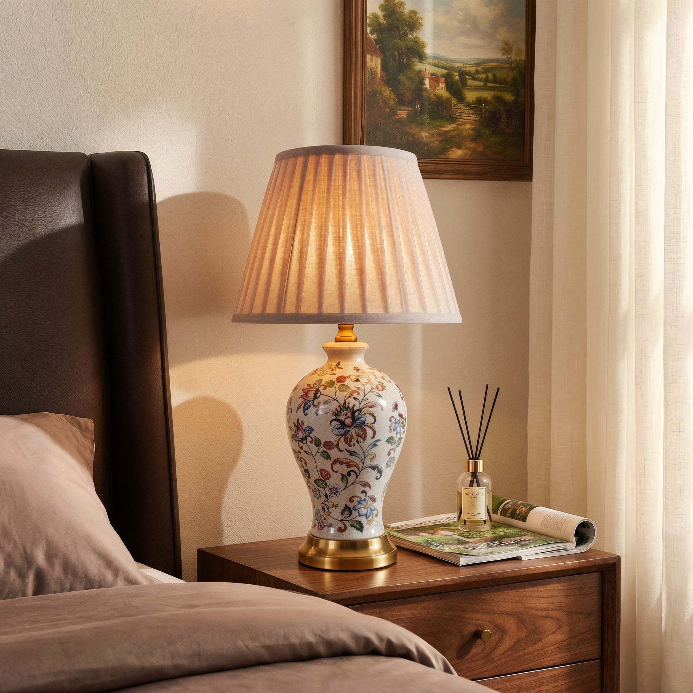 Porcelain Elegance | Timeless Hand-Painted Chinoiserie Table Lamp 2