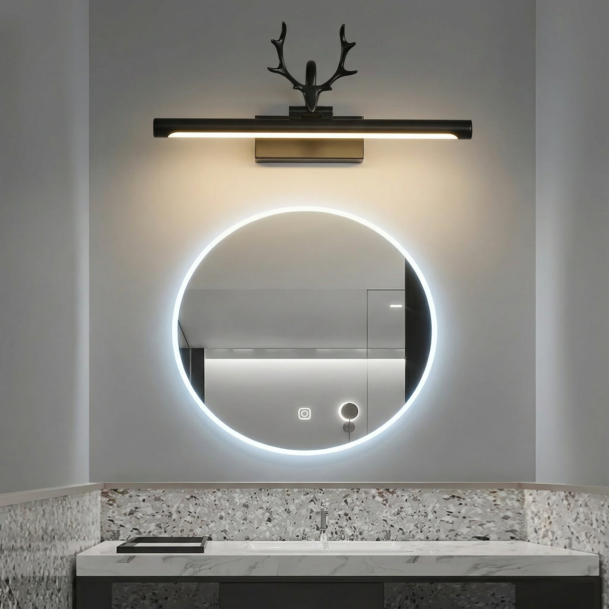 Freyza - LED Bathroom Vanity Light Antler-Style 210° Adjustable 40-70cm Wall Sconce