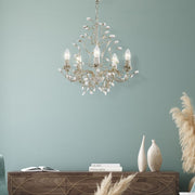 Freyza - Almandite 5 light Cream Chandelier Ceiling Light
