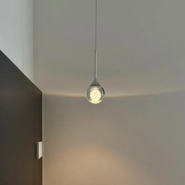 Freyza - Moon Clear Glass Ball Pendant Light