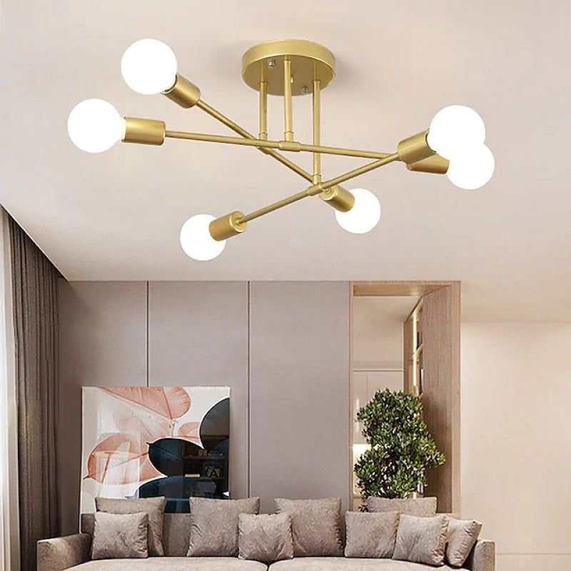 Freyza | Lindsy Modern Flush Black Gold Flush Mount Ceiling Light – Modern Bedroom Hallway Kitchen