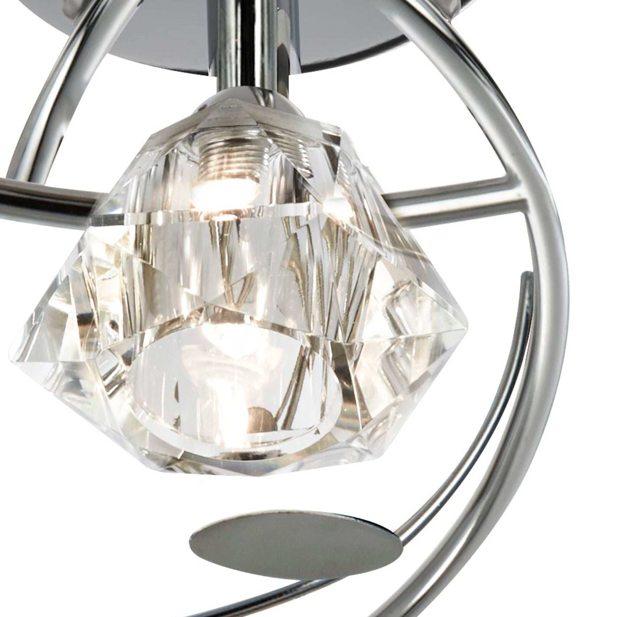 Freyza - Sierra 4 Light Chrome Semi Flush Ceiling Light