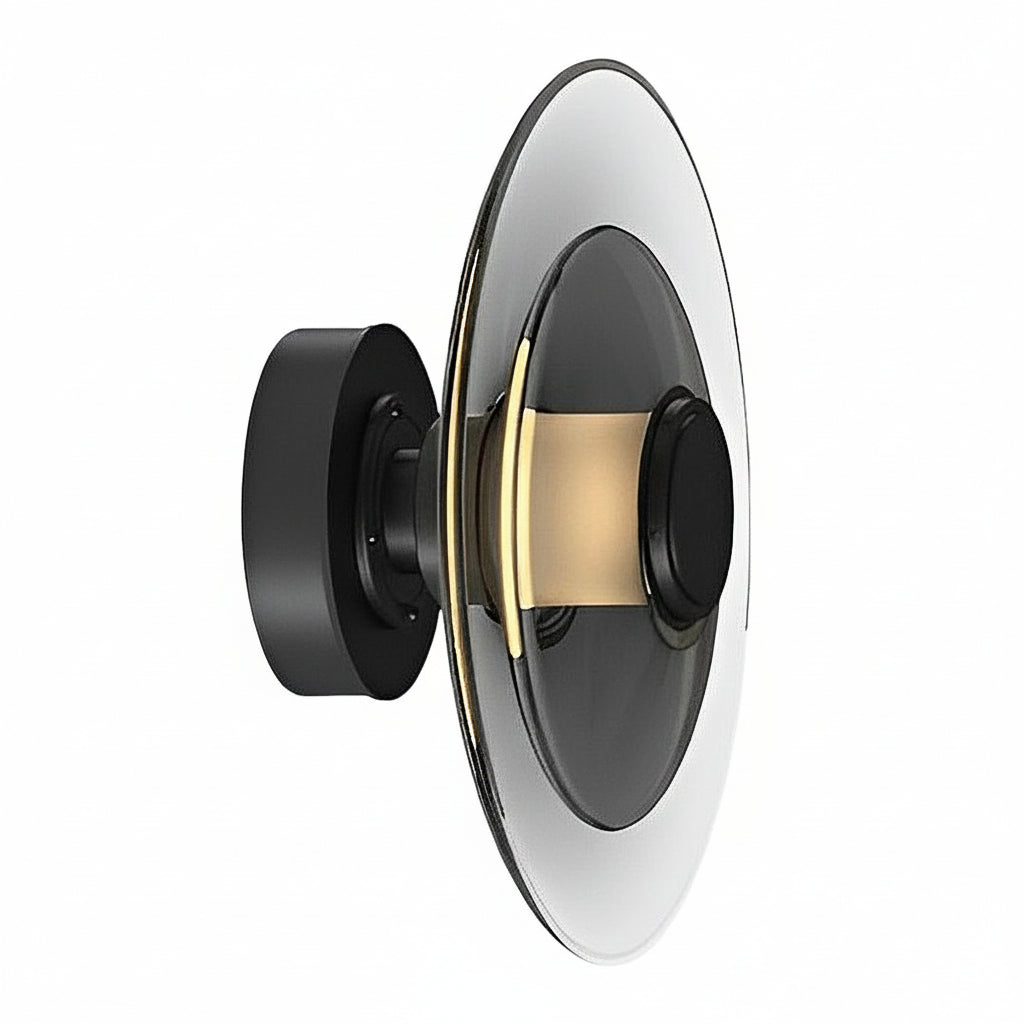 Freyza - LED Wall Sconce Light – Modern Round Nordic Double-Layered Glass (23x13cm / 9x5in)