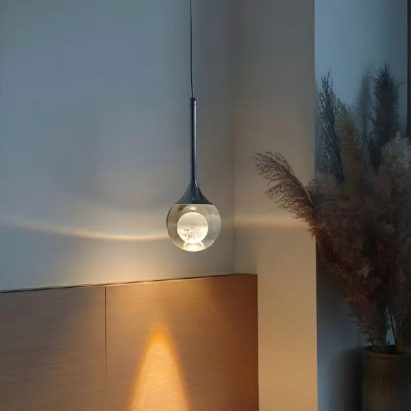Freyza - Moon Clear Glass Ball Pendant Light