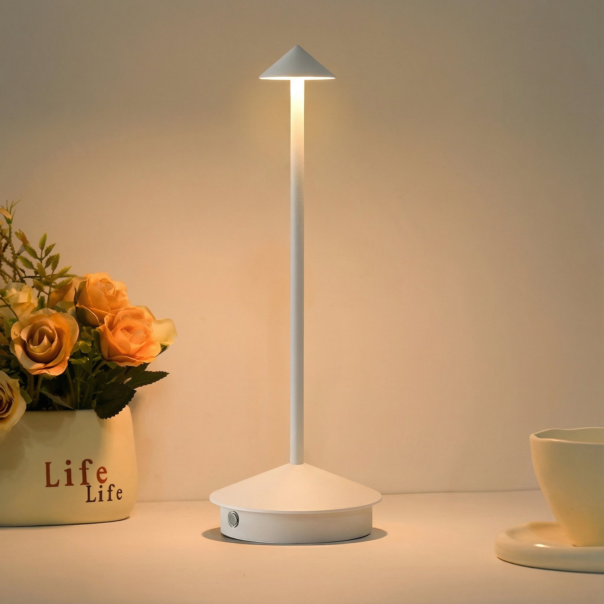 Freyza - Cordless LED Table Lamp Rechargeable Touch Dimming Metal 29cm / 11.4in 2000mAh 3 Color Modes