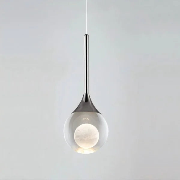 Freyza - Moon Clear Glass Ball Pendant Light