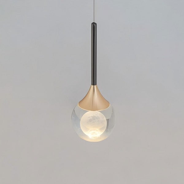 Freyza - Moon Clear Glass Ball Pendant Light