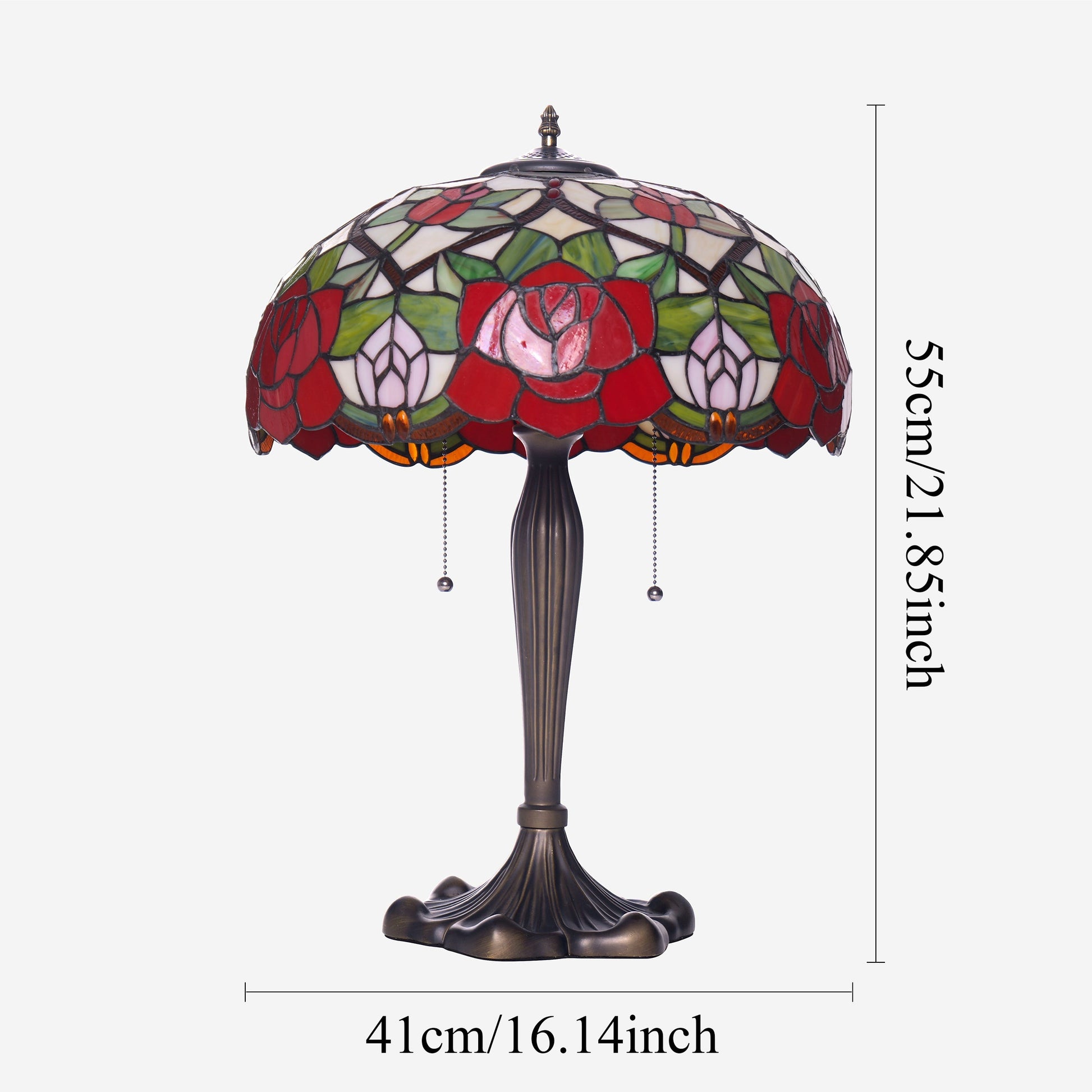 RoseGlass | Elegant Handcrafted Stained Glass Table Lamp 3