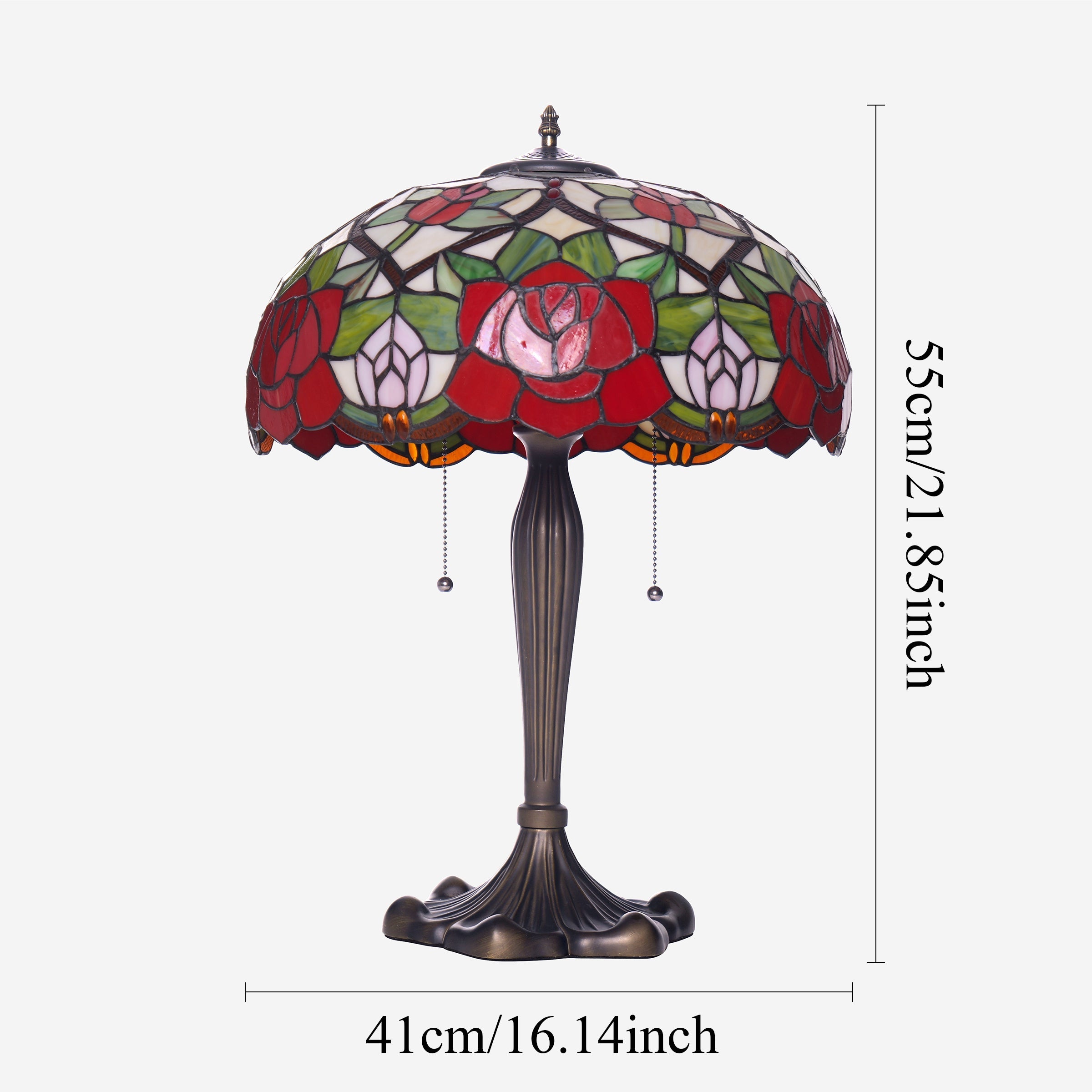 RoseGlass | Elegant Handcrafted Stained Glass Table Lamp 3