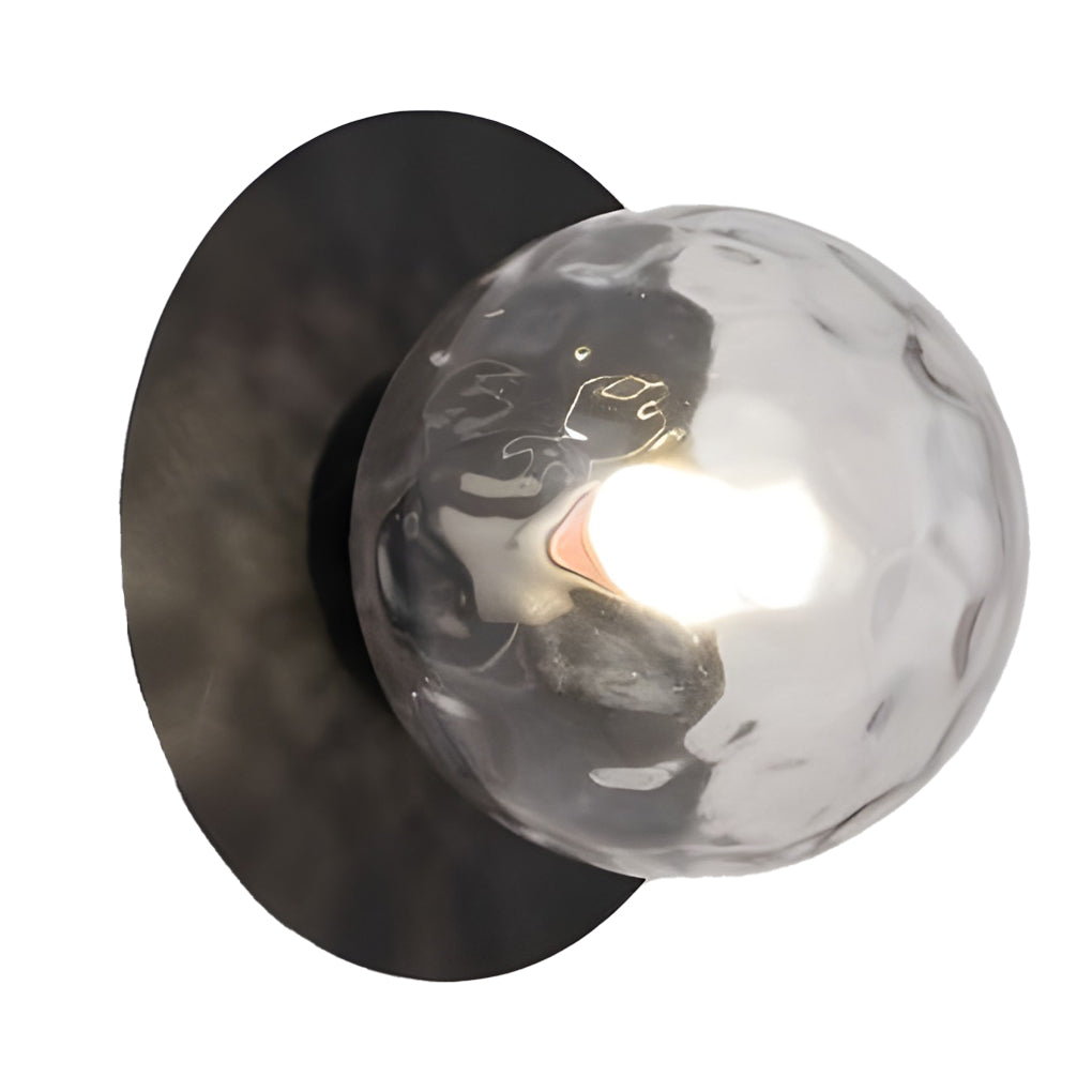 Freyza - LED Wall Sconce – Round Glass Ball Globe 12W Gold (15cm / 6in)
