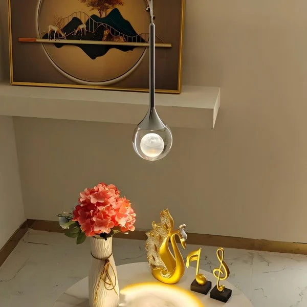 Freyza - Moon Clear Glass Ball Pendant Light