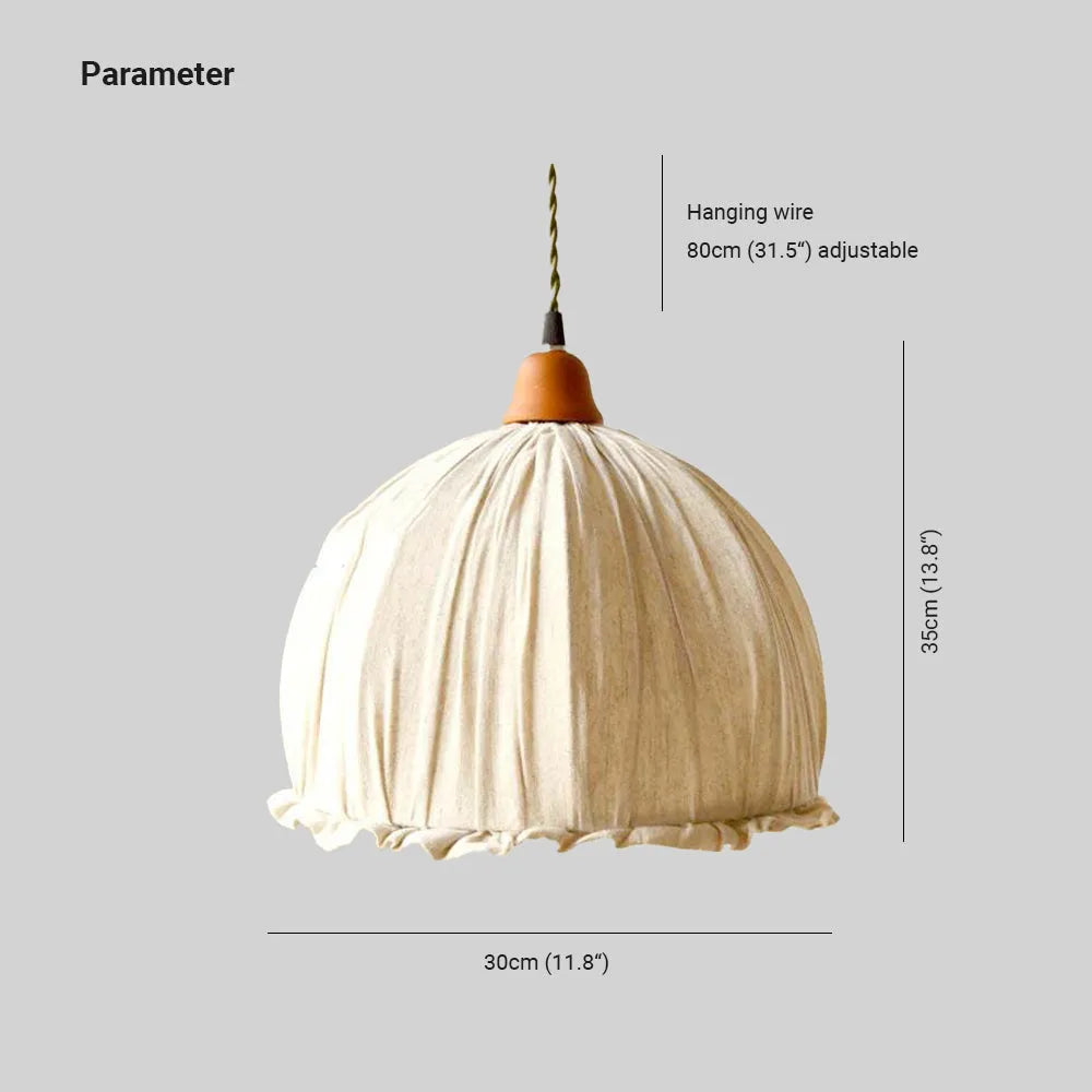 Freyza | Suspension en tissu vintage Haloa – Luminaire suspendu vintage pour cuisine et salle à manger