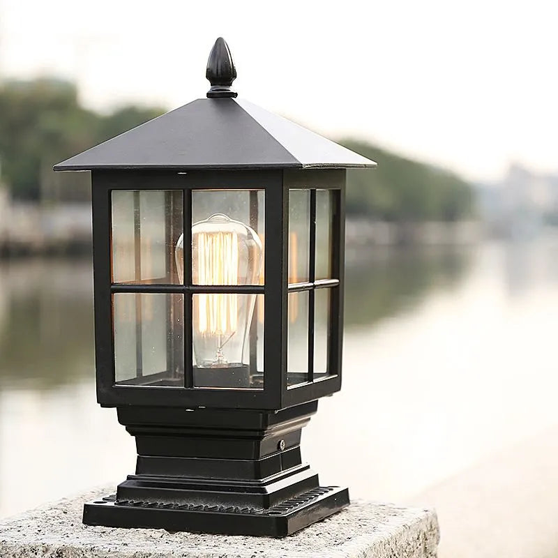 Freyza | Etilo Modern Metal Glass Outdoor Light – Modern Garden Exterior Patio