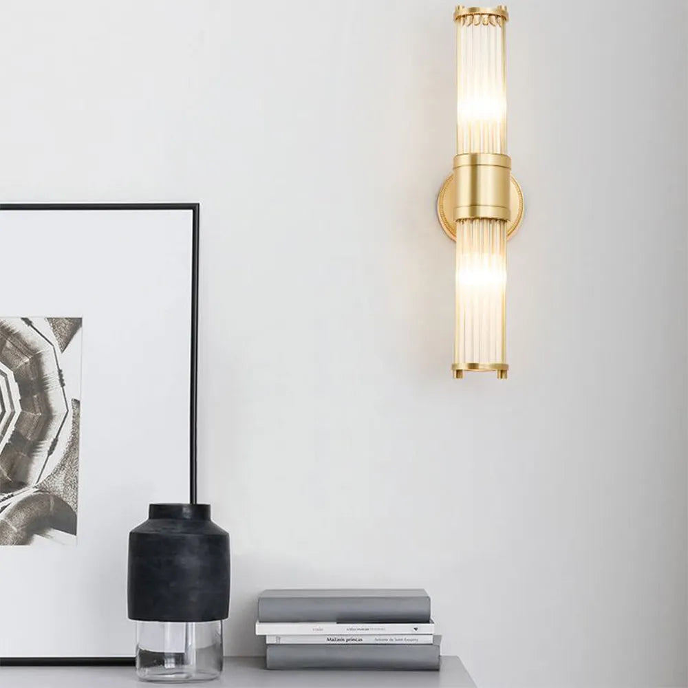 Freyza | Applique murale intérieure en verre doré – chambre et salon