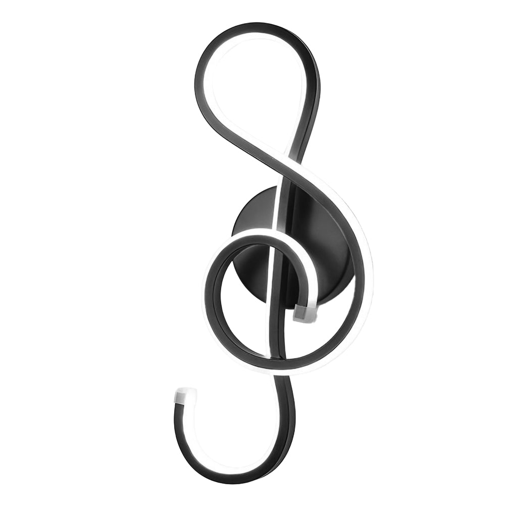 Freyza - Musical Note LED Wall Sconce – Modern Artistic Music Decor Wall Lamp (Black/White)