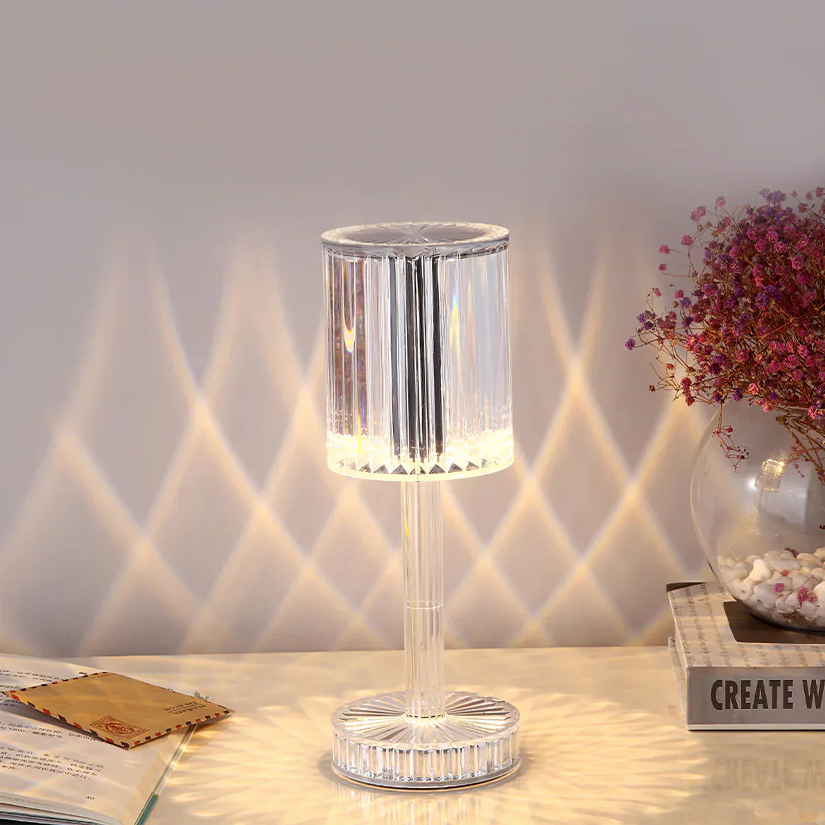 Luminara | Elegant Crystal-Inspired LED Table Lamp for Bedside or Desk 2